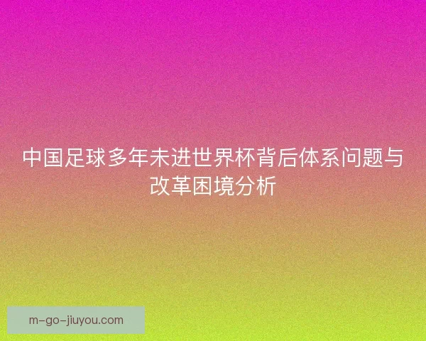 中国足球多年未进世界杯背后体系问题与改革困境分析 中国足球多年未进世界杯背后体系问题与改革困境分析